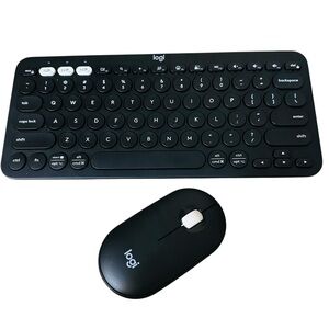 Logitech Bluetooth Pebble Keys 2 K380s Keyboard and Pebble Mouse 2 M350s